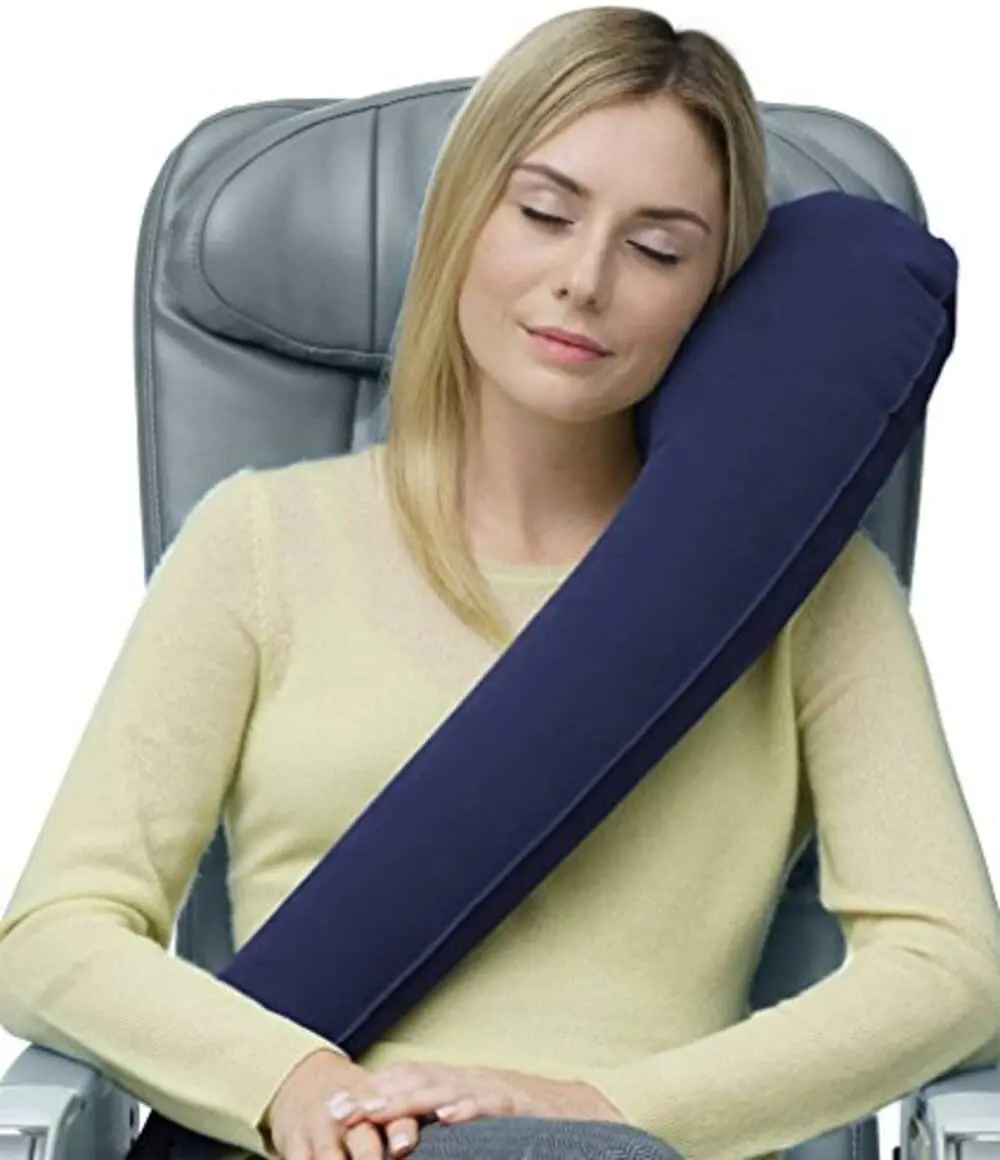 Ultimate Travel Pillow  Neck Pillow - Straps to Airplane Seat & Car - Best Accessory for Plane, Auto, Bus, Train, Office