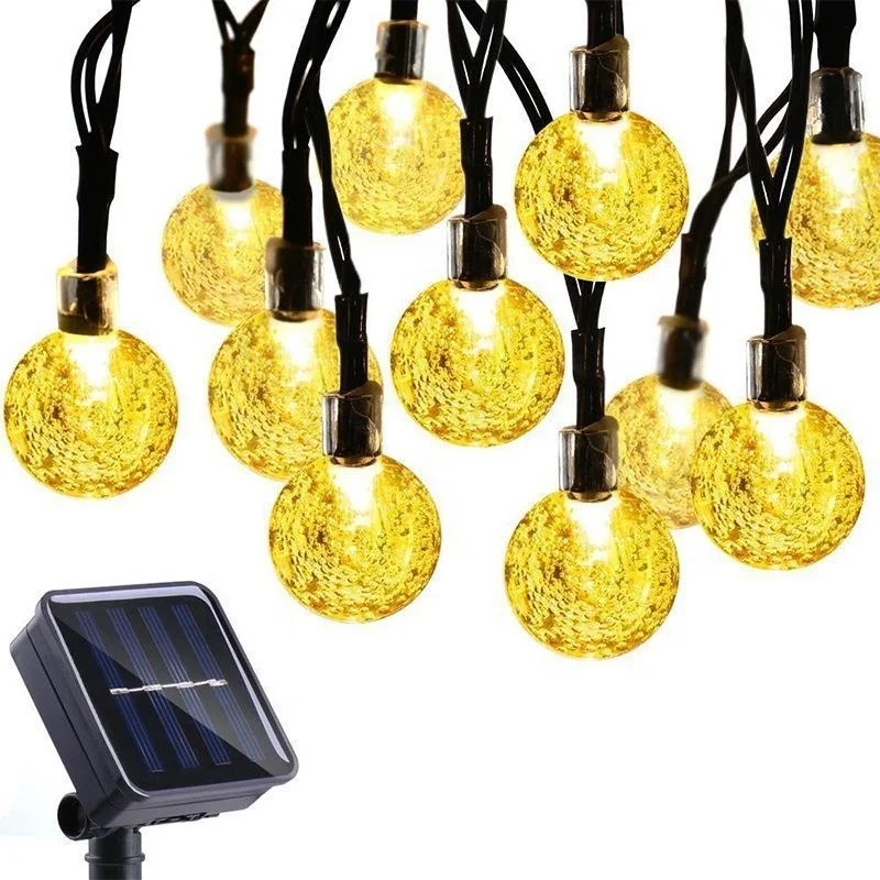 Waterproof Christmas Lights Led String Garden Decorative String Light Globe Outdoor Solar String Lights For Patio
