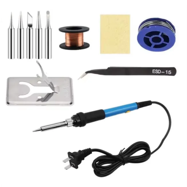 Switch Control 60W Electric Soldering Iron Kit American Standard 110V Battery Powered Soldering Iron Set