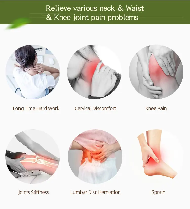 Fast effective moxa heat back rehabilitation therapy supplies for knee pain relief plaster relieving knee patch