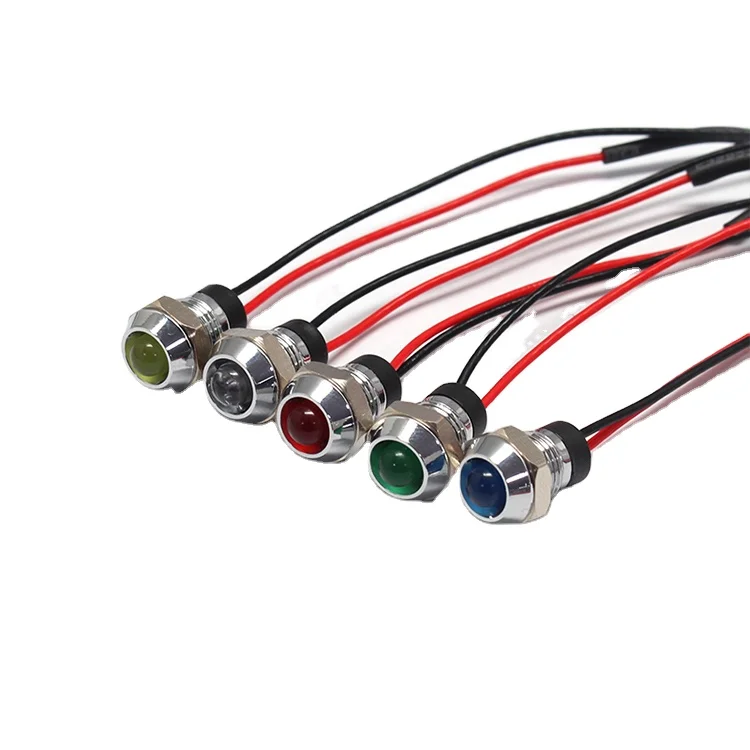 Panel small indciator light led 12v 3v 6v 24v red green yellow blue white signal equipment machine signal light
