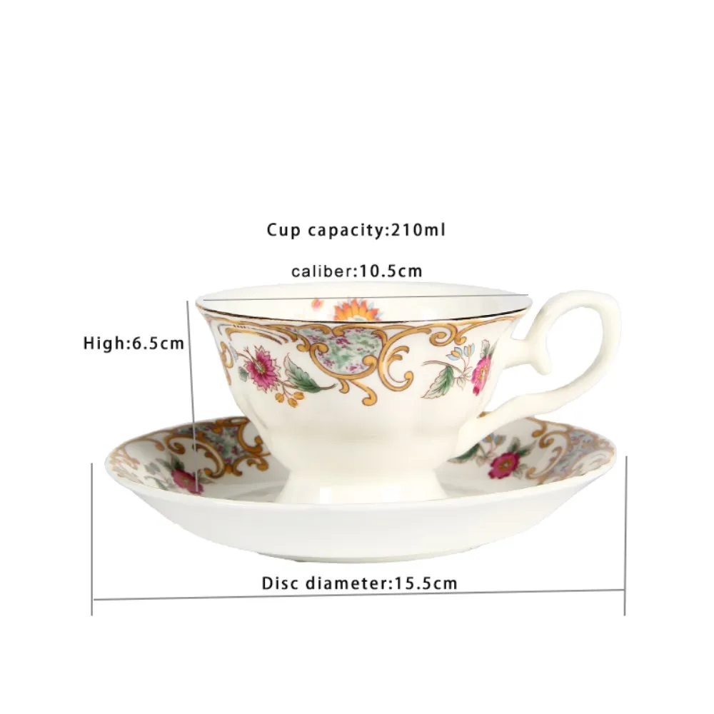 Simple design Kapok design royal turkish tea cups fine bone china tea cups saucers