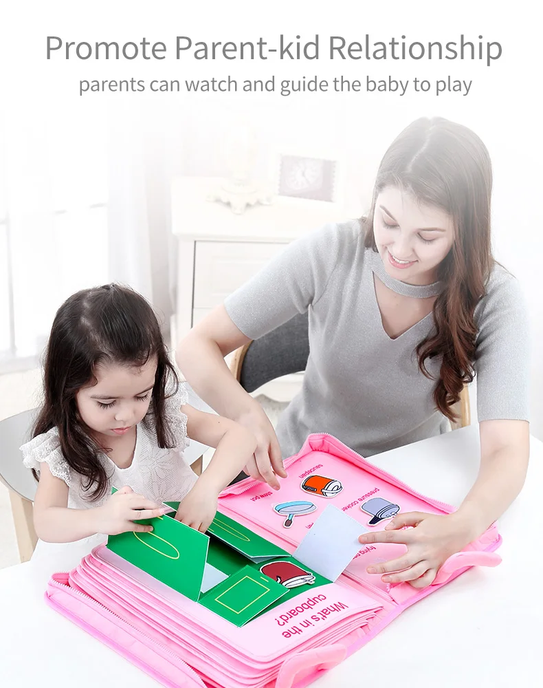 Развивающая Мягкая тканевая книга Jollybaby для раннего развития ребенка