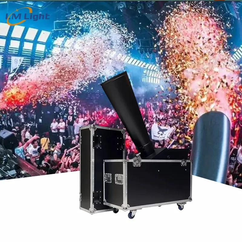 Stage confetti machine dmx paper co2 confetti blow machine for wedding party electric dj wedding confetti cannon shooter