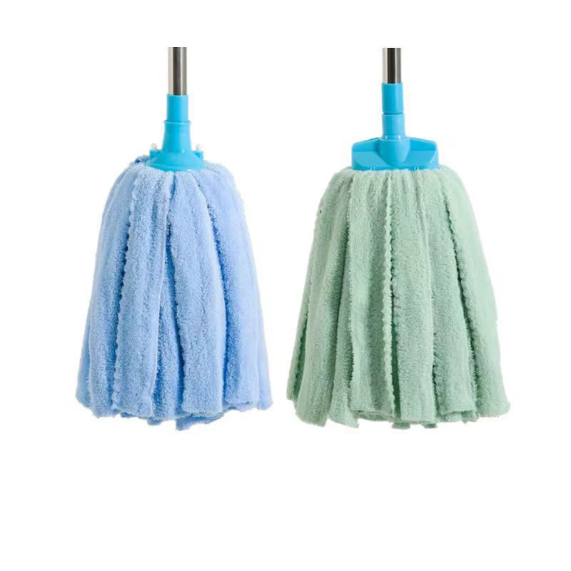 DS2001 Cotton Yarn Tile Floor Cleaning Mop Water Wring Dry and Wet Mops Self-twisting Water Microfiber Cloth Mop