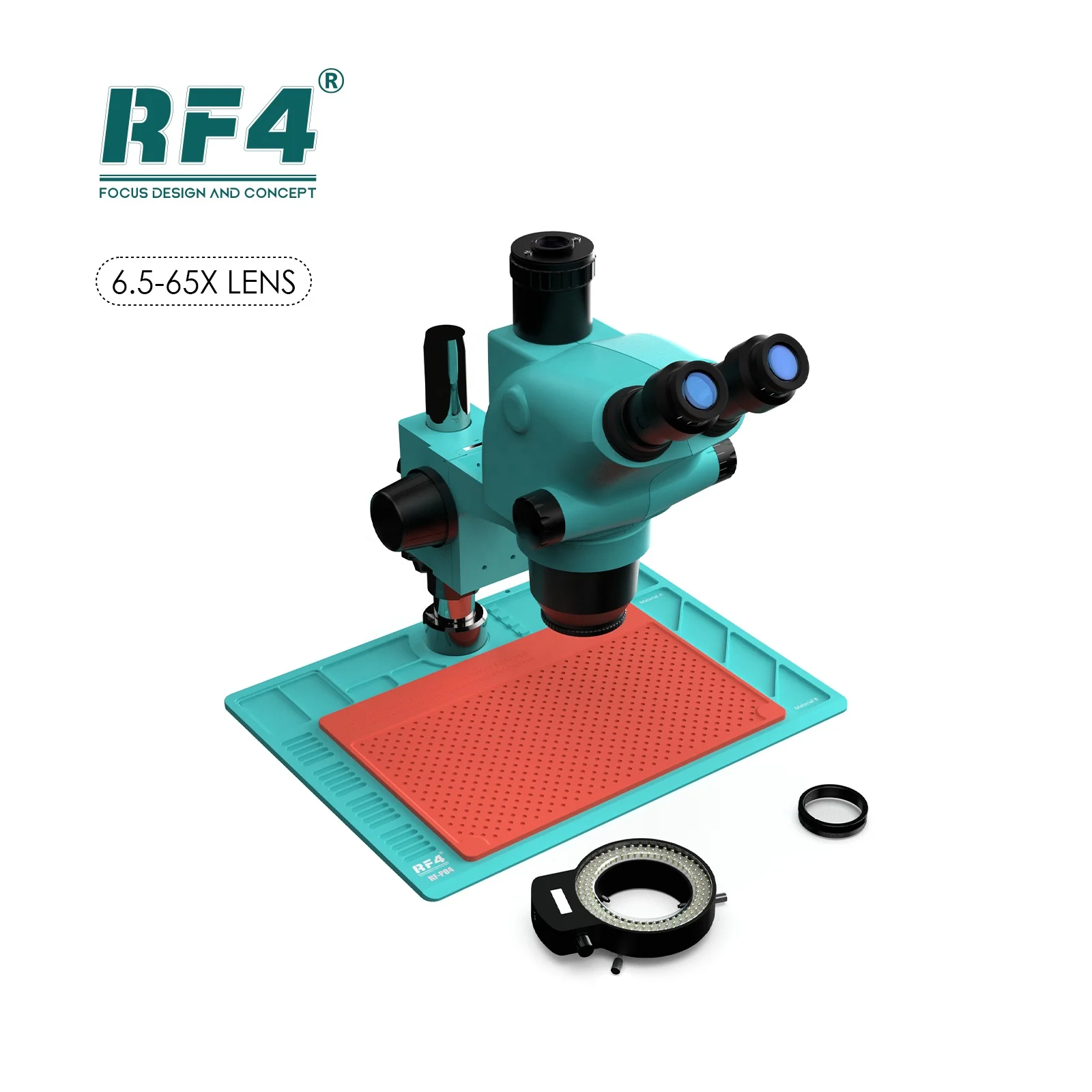 RF4 Microscope Optical instruments Stereo microscope With Anti-static Maintenance Pad microscope for repairing