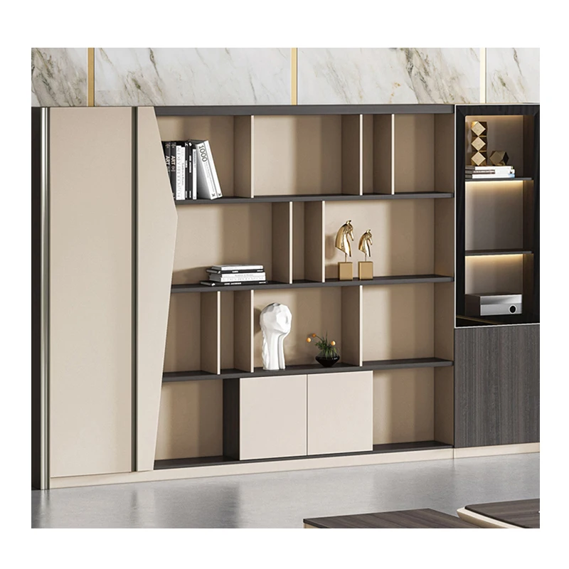 МДФ современная офисная мебель деревянный шкаф для документов офисный хранения