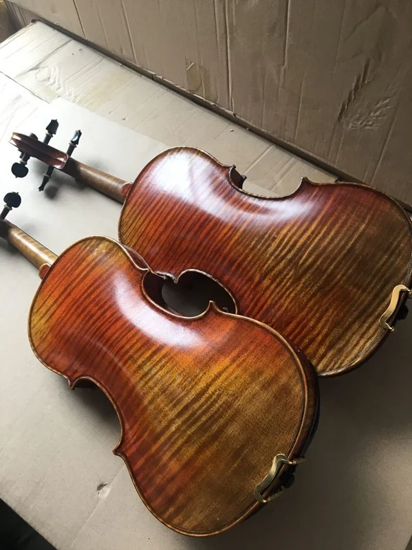 Best Oil Painting Violin Professional German Violin Handmade Antique 4/4 Violin