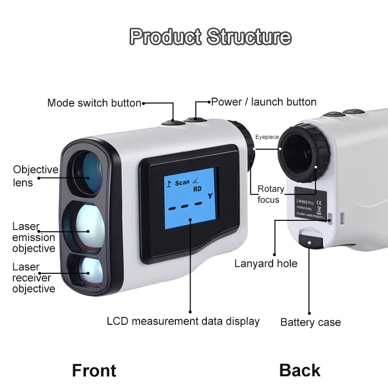 NOYAFA 1200m golf laser rangefinders binoculars hunting laser distance meter with digital dual display