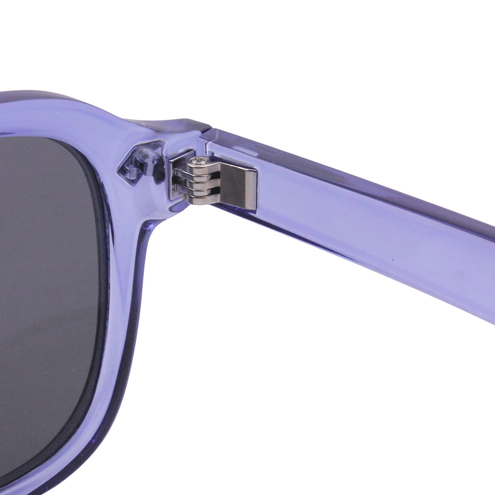 Shiny transparent plastic glasses custom color women wholesale sunglasses with rivet