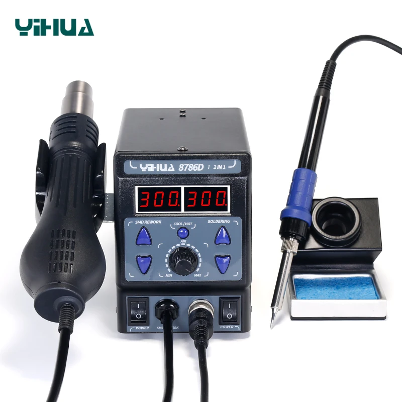 YIHUA 8786D-I Desoldering Station Rapid Heating Phone Repair SMD Solder Tool Iron Hot Air Soldering Station