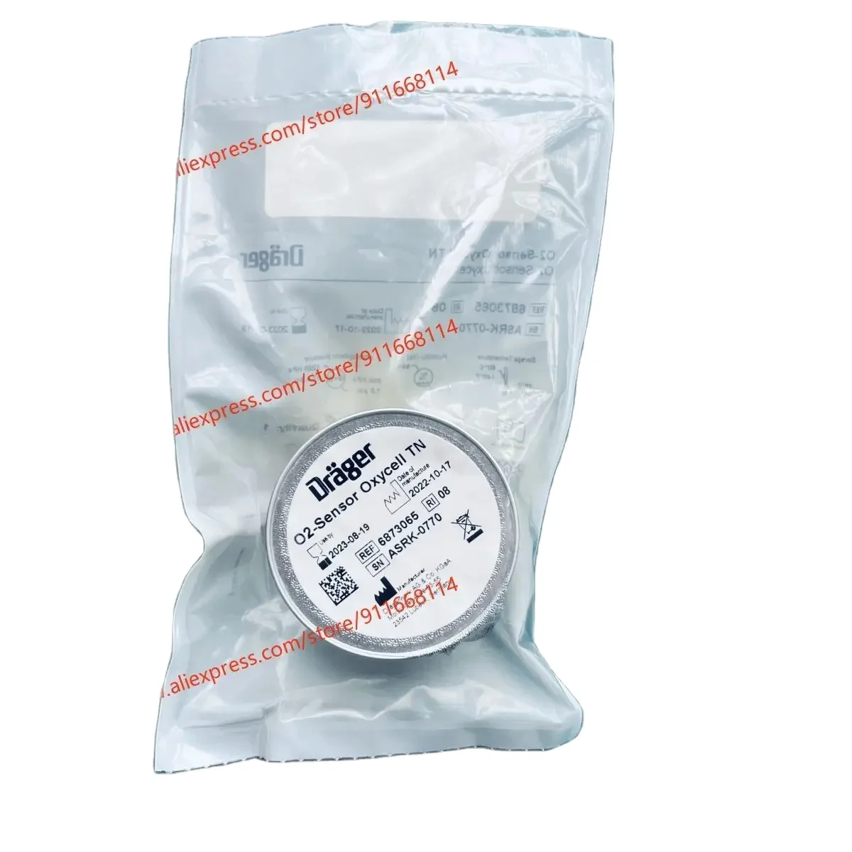 Drager  6873065 Oxygen Sensor O2-Sensor Oxycell For Babyleo TN500 NEW AND ORIGINAL