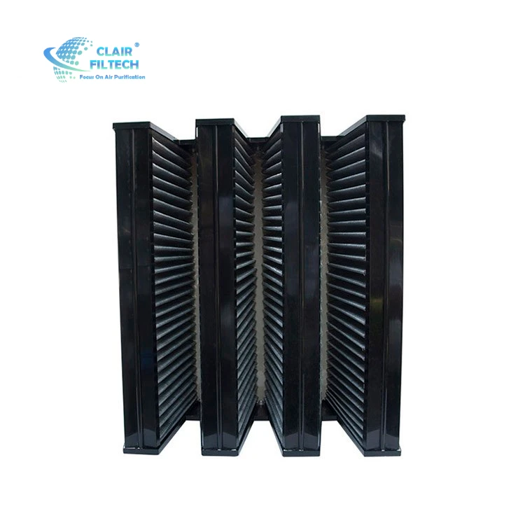 Мини-плиссированный компактный 4 В банковский воздушный фильтр F7 пластиковая рамка V