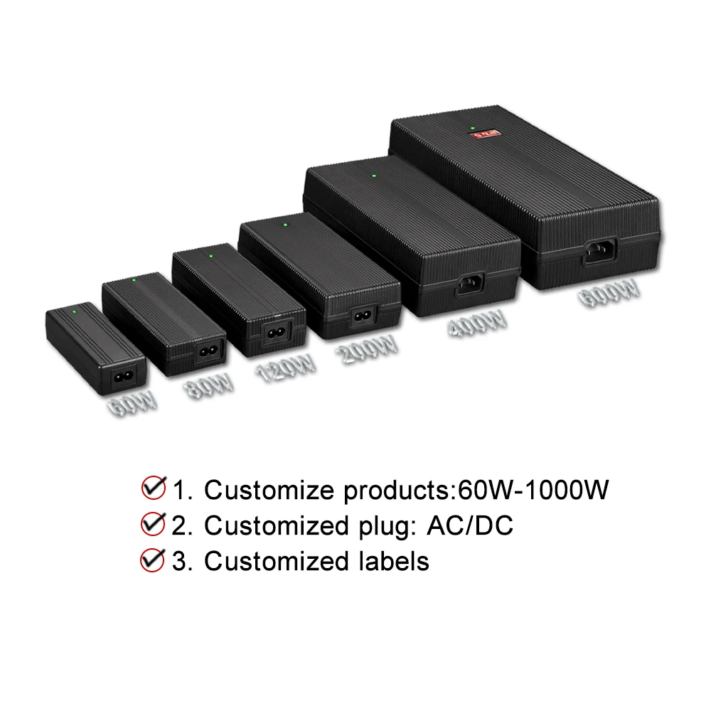 Portable 12V 24V 36V 48V 72V 2A 3A 4A 5A 6A 8A 10A Golf Cart Lifepo4 Rechargeable Lithium Ion Battery Charger