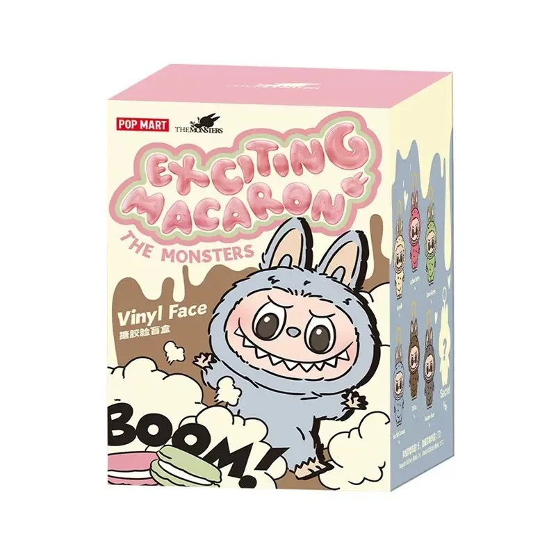 100% с кодом защиты от подделки Popmarts Labubu бьющие сердца макароны игрушечные фигурки в стиле животных Смола Слепая Коробка Подарок на день рождения