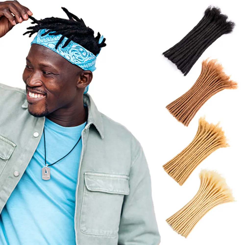 BLT dreadlock vendors 4-18inches brazilian raw hair locs extensions full handmade human hair loc extensions for braids and twist