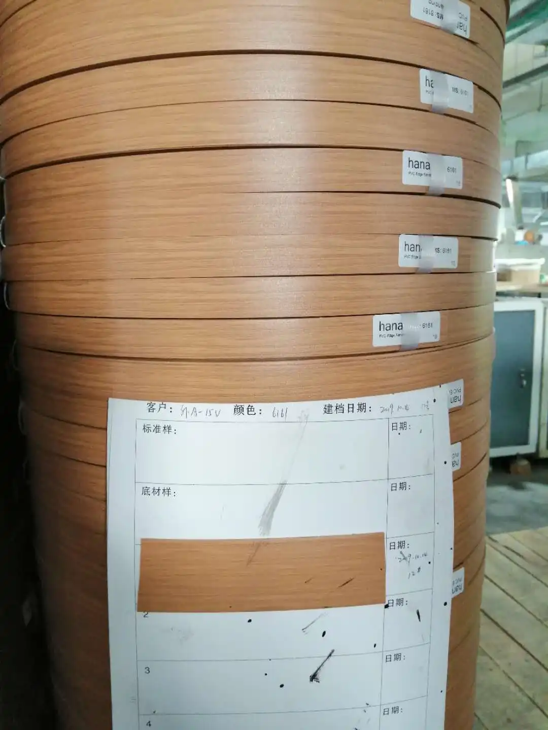 21mm Width Factory Direct PVC Laminate Edge Banding Sealing Strips for Melamine Board