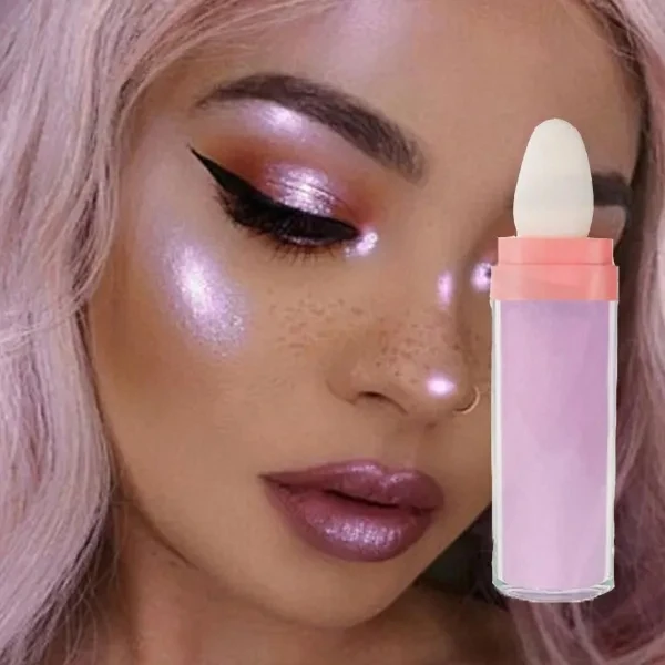 No logo Natural Cruelty Free diamond Highlighter Makeup Loose Powder Fairy Dust Pat Shimmer Powder