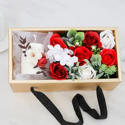 Мыло, цветок на День святого Валентина, поздравительная открытка, подарок, мыло, роза, Подарочная коробка для подруги, мыло, цветок для жены, подарок на день Святого Валентина