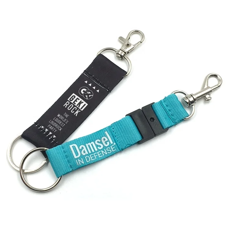 
OEM Supply Dye Sublimation Printing Short Lanyards With Lobster Clip 