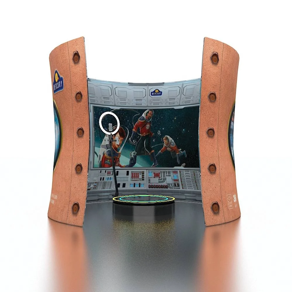 Custom Logo Reusable Aluminum Tube 360 Degree Photograph Enclosure Backdrop Semicircle Photobooth Enclosure For 360 Selfie Stand