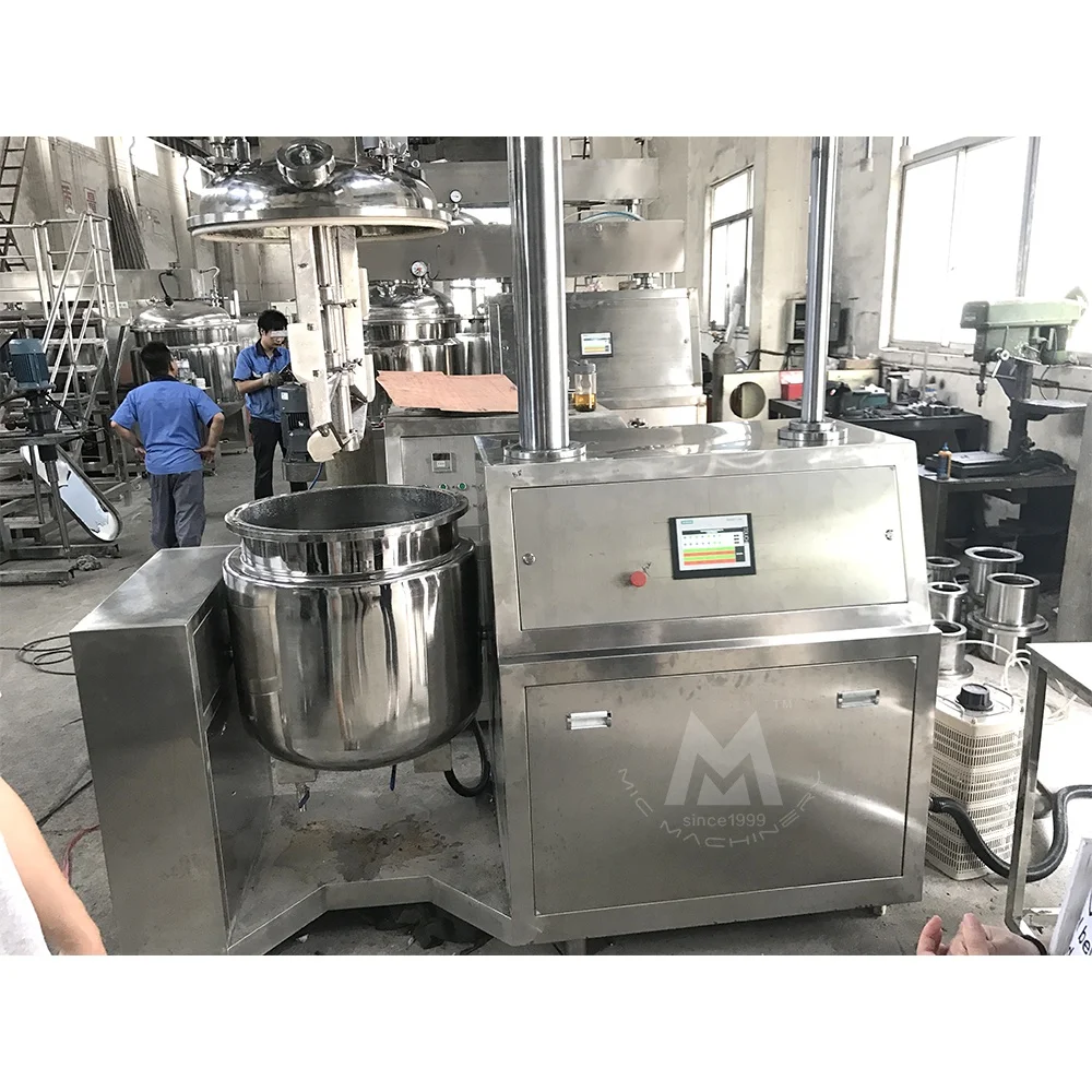 Automatic production line vacuum small ketchup mayonnaise making food spices mixing machine