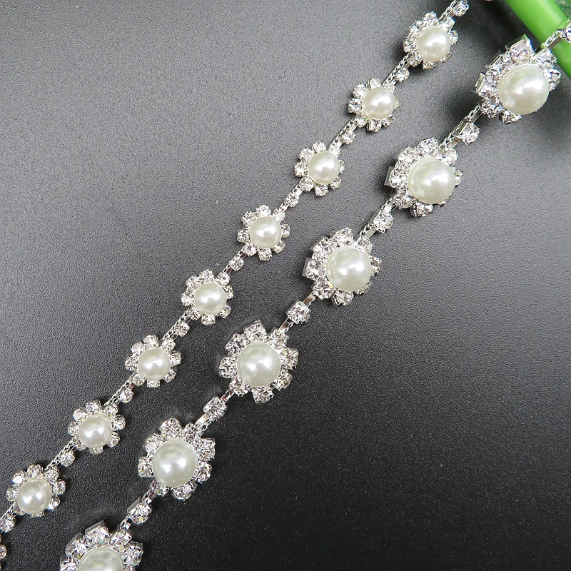  Оптовая продажа декоративные Подсолнухи серебро стекло кристалл отделка бахромой одежда стразы свадебные цепочки Metail