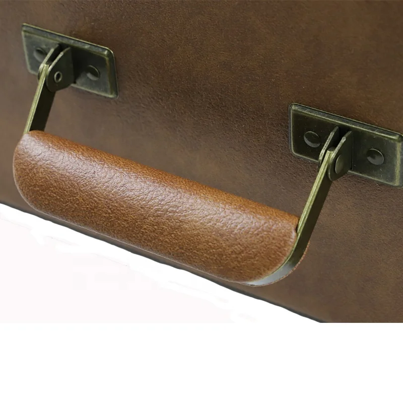 Empty Storage Case for Vinyl Records 12' 30Lps Turntable Albums CD Storage Carrying Case Portable Vinyl Record Storage Box