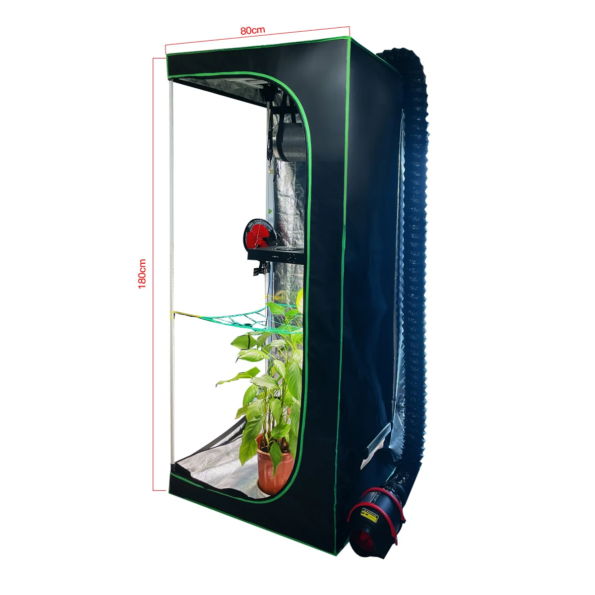 Premium 4 Inch 4M Black PVC conbined with Aluminum film Air Pipe wind tube Ventilation Systems wind tube