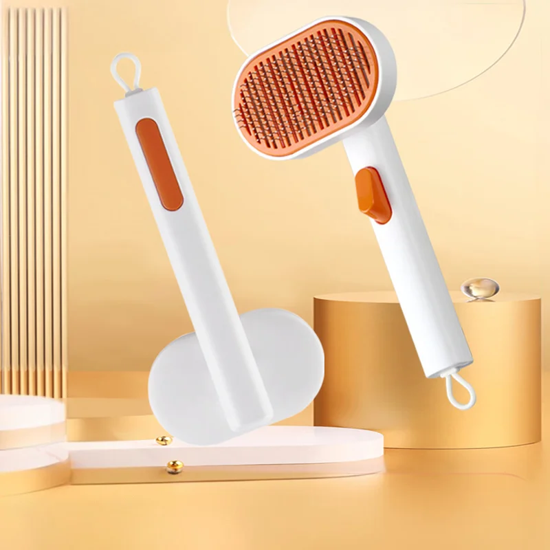 Pet Dog Brush Cat One-Button Slicker Self Cleaning Comb Pet Hair Remover Brush for Dogs Cats Grooming Tools Pets Dematting Comb