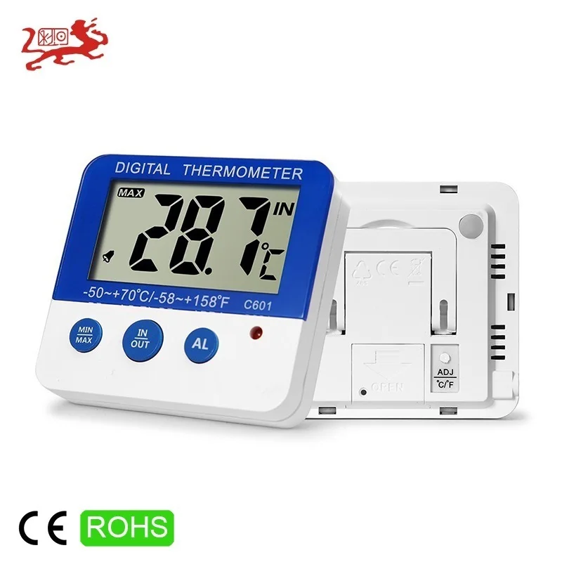 Digital Wired Indoor Thermometer Temperature Monitor Refrigerator Thermometers
