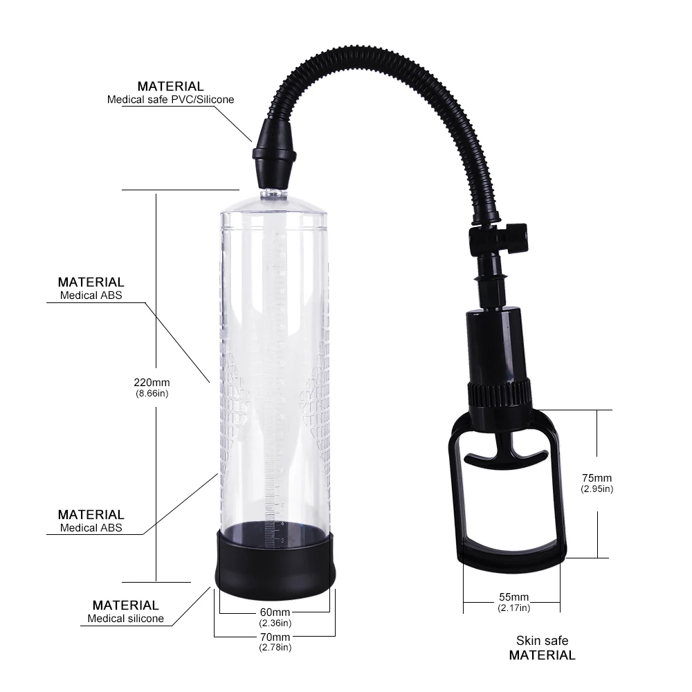 Wholesale Effective Enlarge Vacuum Pump Male Extender Sex Delay Device Sucking Machine Penis Enlargement Lasting 60