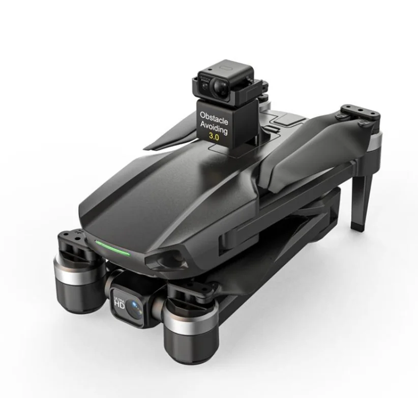 Dwi Dowellin GPS Дрон с 4K HD камерой для взрослых дистанционным управлением (с экраном) 3-осевой карданный 4 км передачи видео