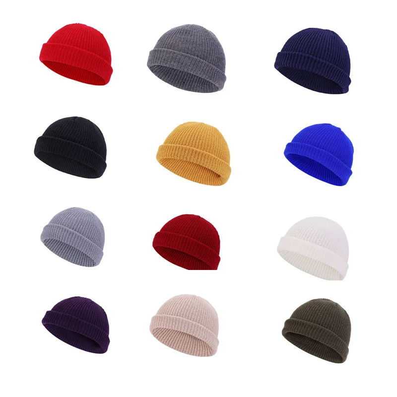 Trawler Beanie Watch Hat Roll-up Edge Skullcap Fisherman Beanie for Women Men