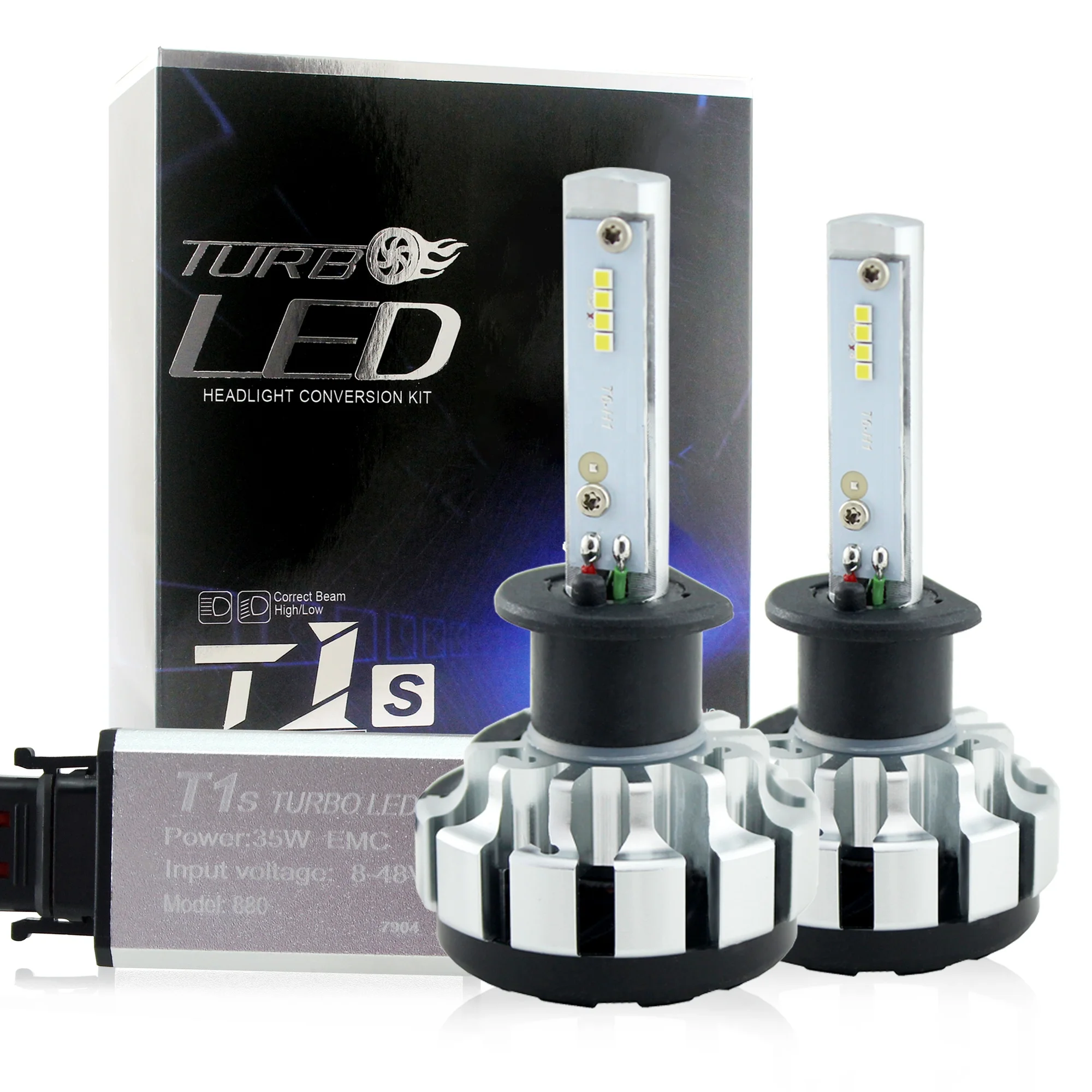 T1s Авто H4 LED H7 H11 H8 9006 HB4 H1 H3 HB3 S2 80 Вт 8000LM автомобилей лампа 6000 К 3000 К 4300 К 8000 К светодиоды