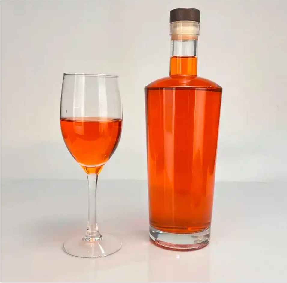 Free sample glass wine bottle whiskey vodka empty liquor spirit bottle botellas de vidrio 750ml 500ml 100ml champagne Ice bottle