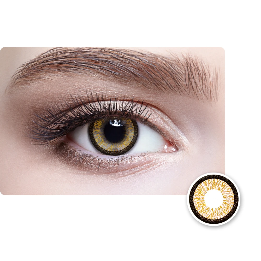 Beauty soft ring color contact lens cosmetics wholesale 1 year soft sweet eye contact lens