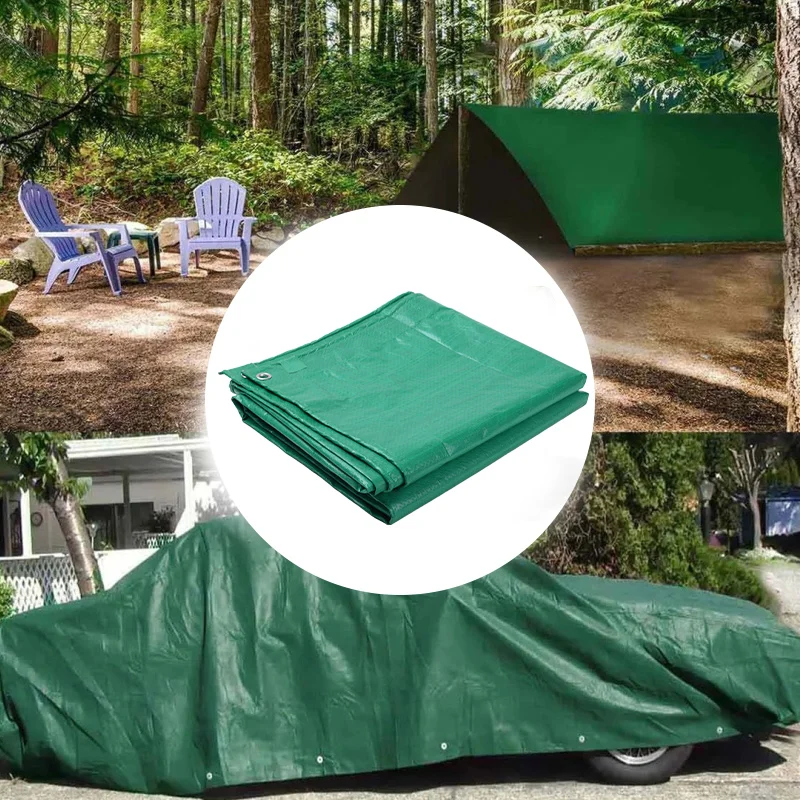 Outdoor Heavy Duty Solid Tarpaulin Tarp Canvas Waterproof Cover Ground Camping PE Tarpaulin Sheet