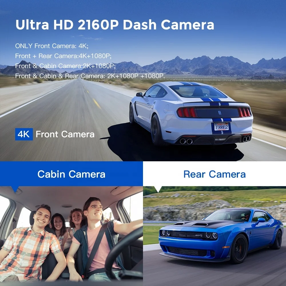 AZDOME M550 Pro новейший дизайн 4k видеорегистратор Передняя и задняя 3-сторонняя Автомобильная камера wifi GPS внутренняя черная коробка azdome dash cam