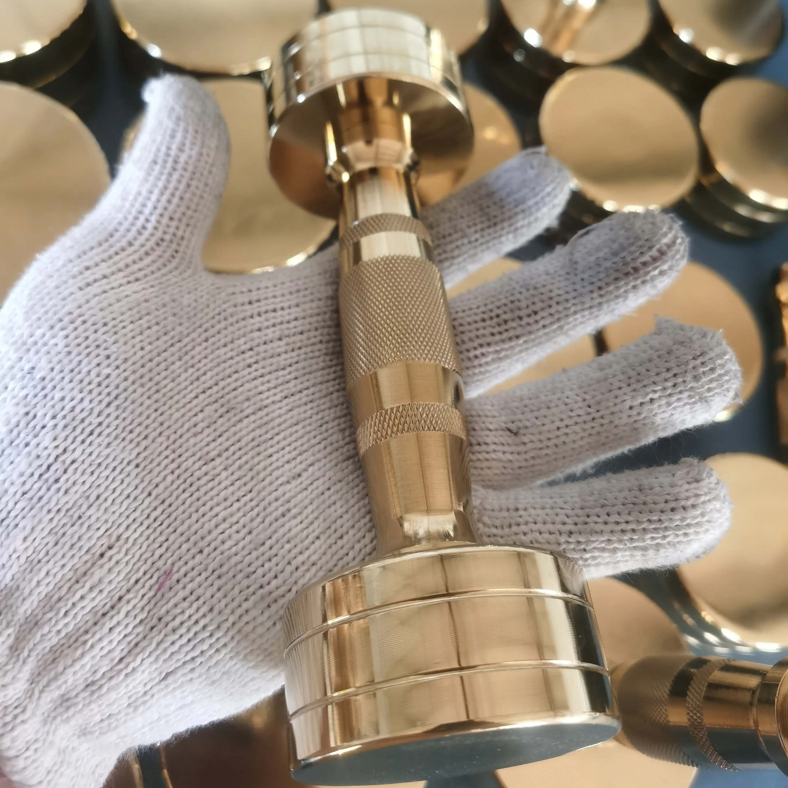 Weight lifting Rose Golden Chrome Steel Dumbbells Handle With Foam Handle Women Gold Luxury Mancuernas Set