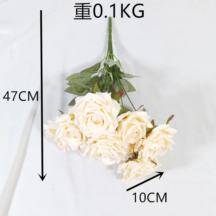 Flores Искусственный Свадебный букет Цветочный Шелковый Красный Белый Розовый центральный цветок