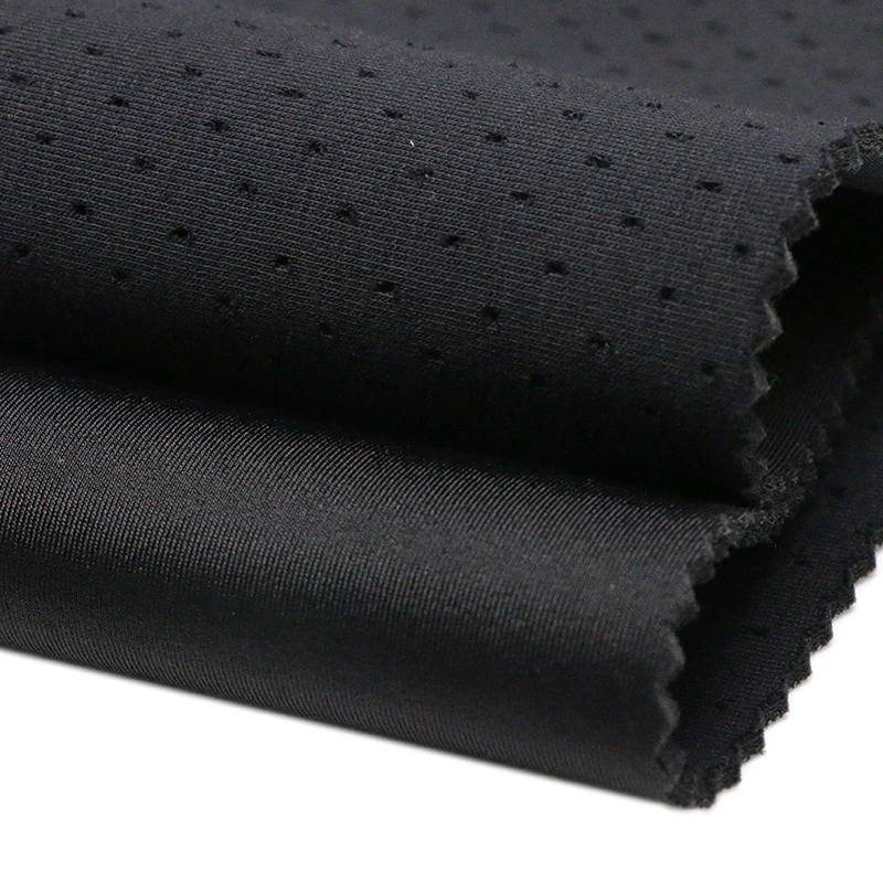Custom Three-Layer Composite Checkered Jacquard Stretch Cloth Punched Sbr Neoprene Nylon Stretch Fabric