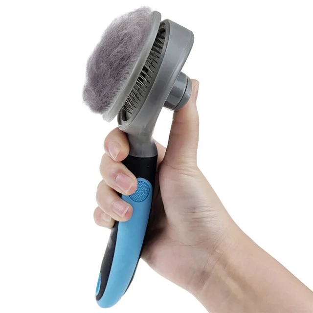 2022 High Quality Product Pet Grooming Brush Self Cleaning Automatic Dog Cat Shaving Brush Removing Dog Hair Pet Comb