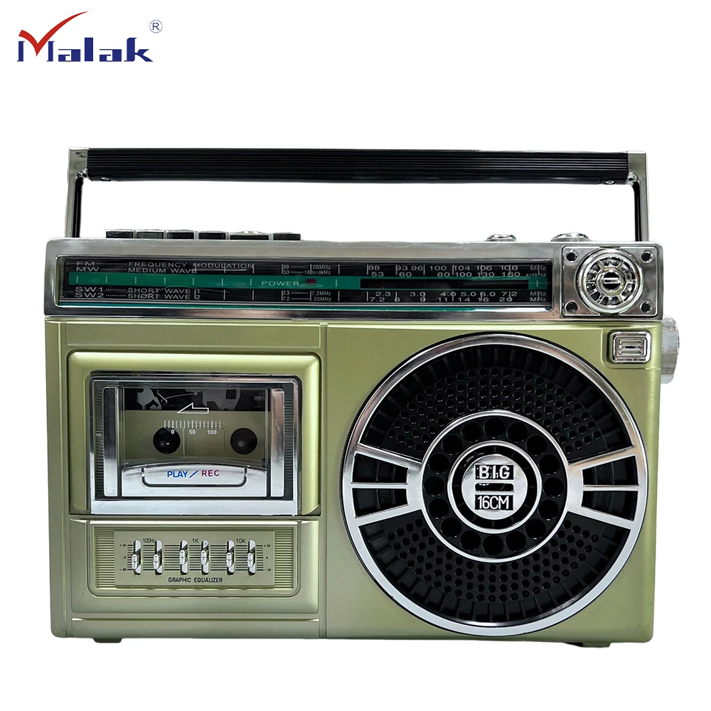 RX-300 Portable radio cassette recorder vintage radio with old fashioned classic style