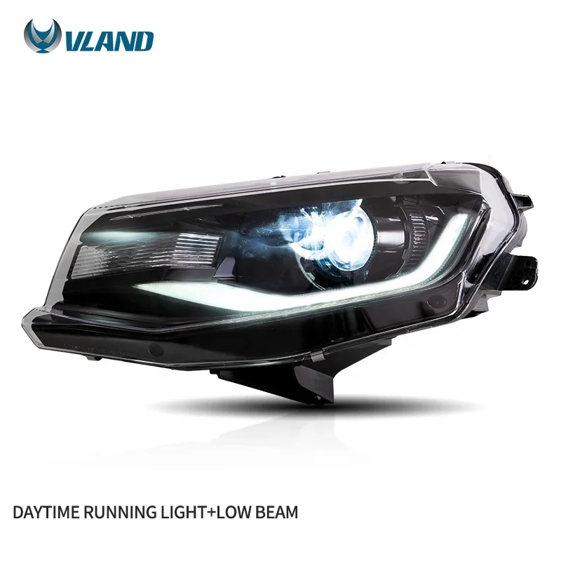 VLAND LED Headlights With Sequential turn signal Lamp 2016-2019 Front Head Lamp For Chevrolet Camaro