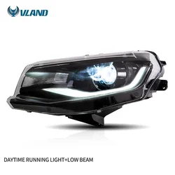 VLAND LED Headlights With Sequential turn signal Lamp 2016-2019 Front Head Lamp For Chevrolet Camaro