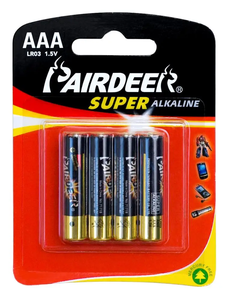
Alkaline Battery AAA LR03 Lead Free 1.5v super alkaline battery 
