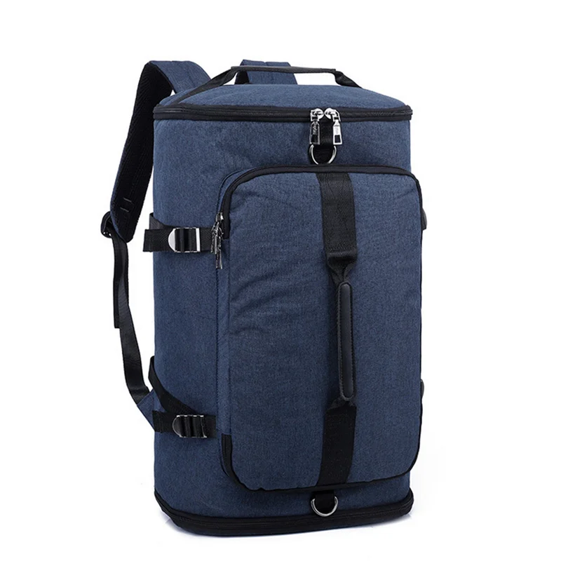 adjustable shoulder belt sport waterproof zipper nylon canvas sneaker toiletry men luggage bags travel backpack