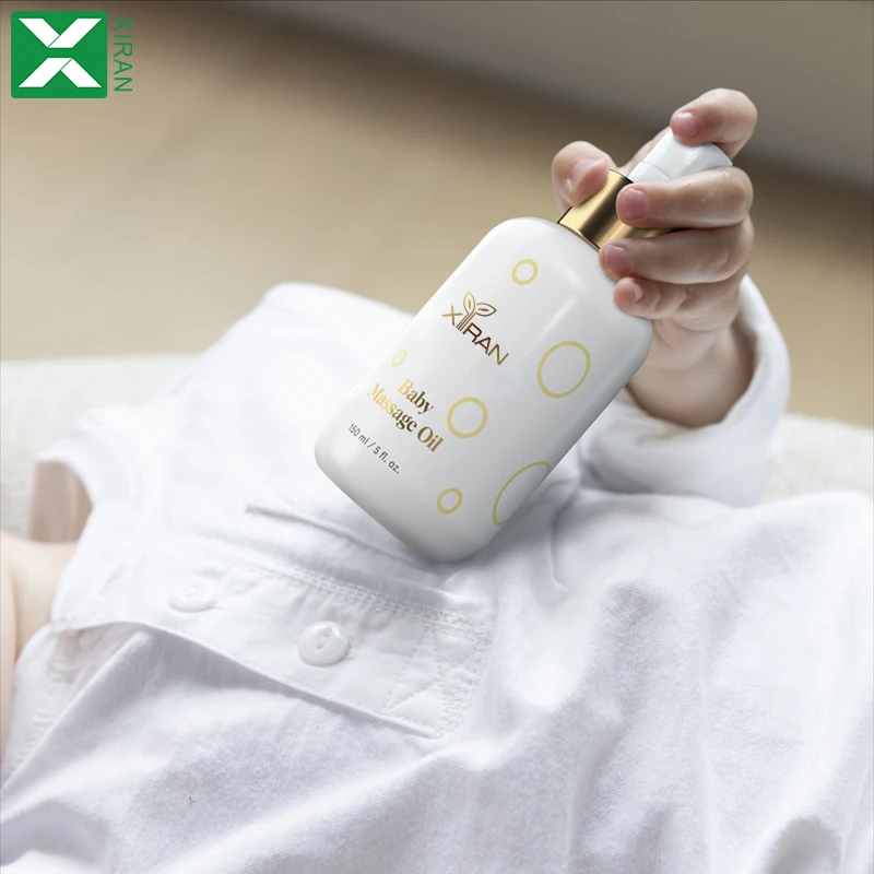 100% Vegan Organic Baby Massage Oil Private Label Baby Skin Care Moisture Baby Essential Oil with Jojoba, Avocado, and Argan Oil