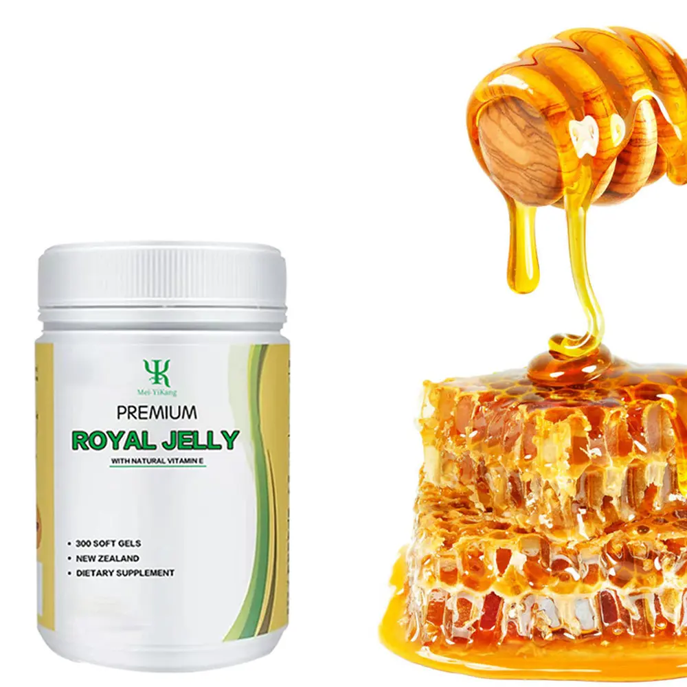 Private label high quality softgel capsules Royal Jelly with natural Vitamin E supports general well being softgel capsules
